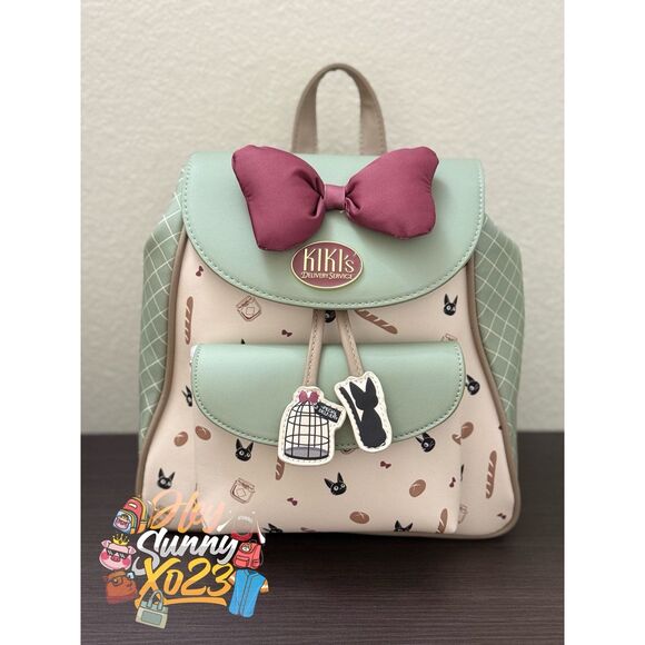 Studio Ghibli Kiki's Delivery Service Jiji Drawstring Mini Backpack - Picture 1 of 6
